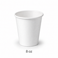 Vaso de Papel Encerado Blanco 8 oz