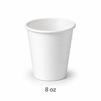 Vaso de Papel Encerado Blanco 8 oz