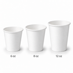 Vaso de Papel Encerado Blanco 8 oz